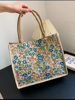 Large Capacity Linen & Cotton Tote Bag 🌿